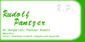rudolf pantzer business card